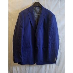 Lauren Ralph Lauren, Mens Blazer 100%‎ Linen, Black Label, Navy Blue, Size 44L
